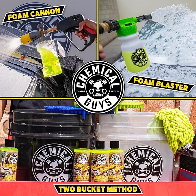 Chemical Guys Tough Mudder Foaming Heavy Duty Car Wash Soap - Works with Foam Cannons, Foam Guns, or Buckets - Safe for Trucks, ATVs, RVs, and Off-Road Vehicles - 64 oz Lemon Scent