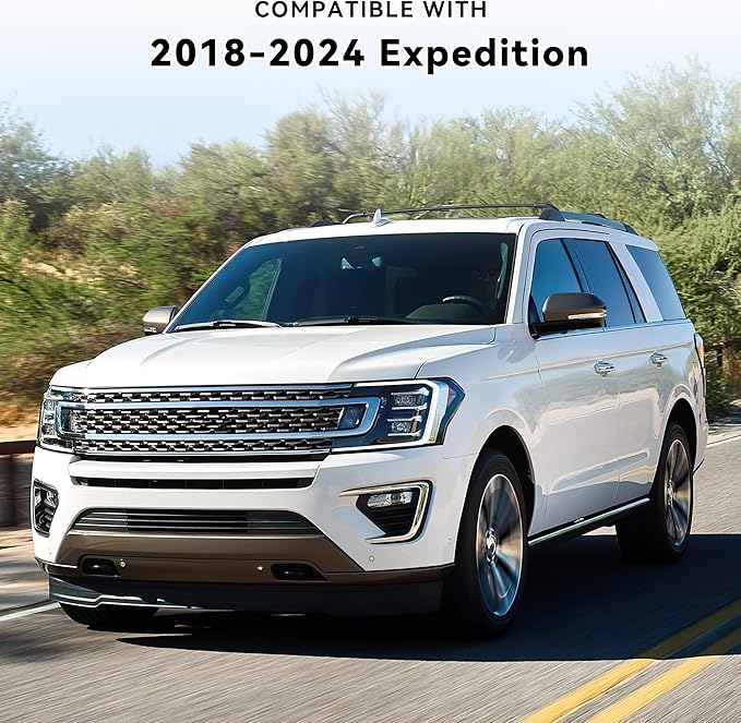 220lbs Roof Rack Crossbars Fit for 2018-2025 Expedition/Max,2018-2024 Navigator, Lockable Aluminum Heavy Duty Cross Bars Rooftop Luggage Kayaks Bicycles Snowboard Canoe Carrier Cargo Bag