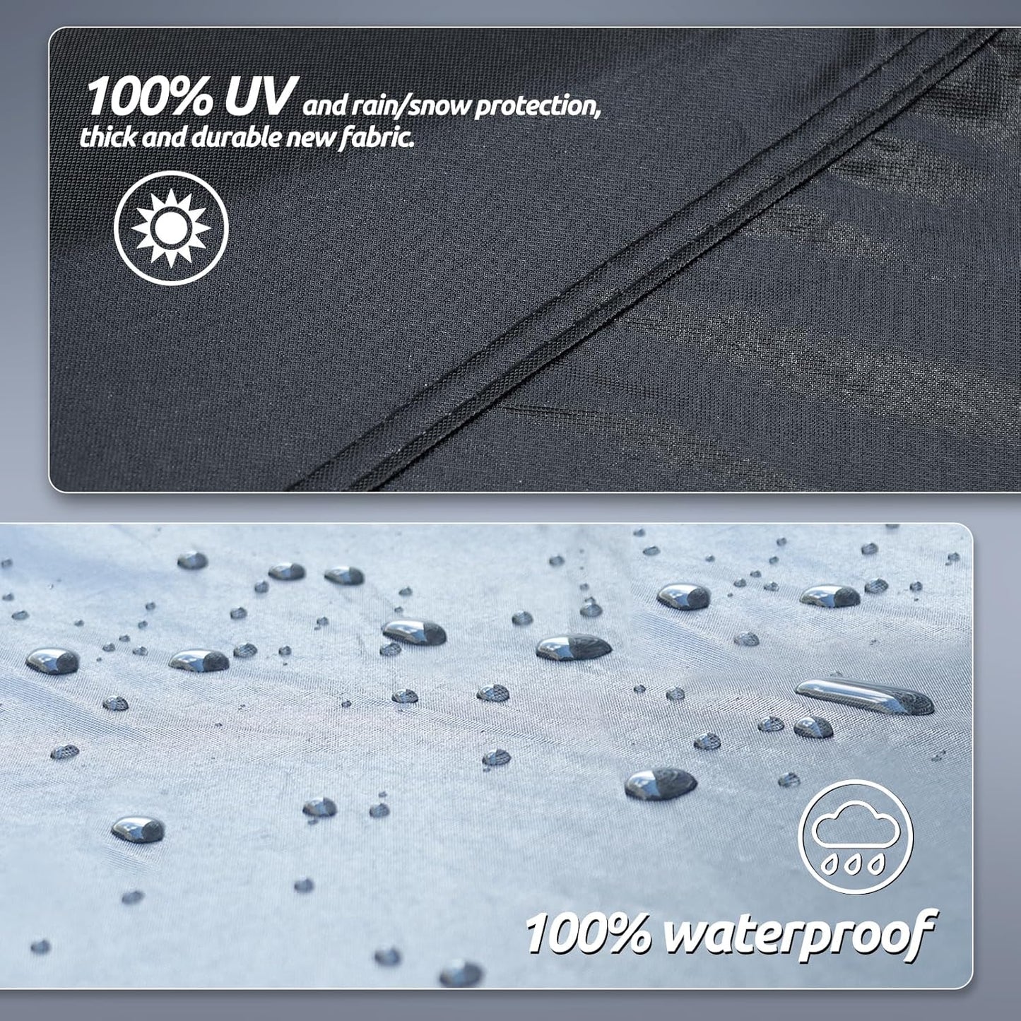 Migaven 6 Layers Car Cover Custom Fit for Jeep Wrangler 2 Door 1987-2025 JK JL CJ YJ TJ, Waterproof Full Exterior Cover Rain Sun Protection with Door Zipper & Inner Cotton