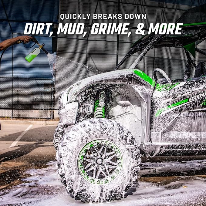 Slick Products Total Off-Road Wash Super Concentrate – Thick Foaming Car Wash Soap with Hybrid-Ceramic Formula for Dirt Bikes ATV UTV Trucks Jeeps and More – Foam Cannon Ready – 128 oz