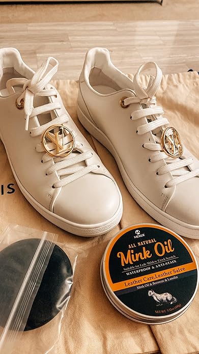 MEKER Mink Oil for Leather Boots, Leather Conditioner and Cleaner 3.52 oz-All-Natural Waterproof Soften and Restore Shoes