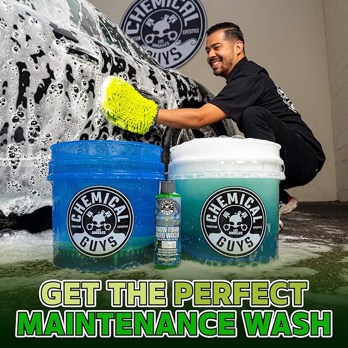 Chemical Guys CWS 110 Honeydew Snow Foam Car Wash Soap (Works with Foam Cannons, Guns or Bucket Washes) Safe for Trucks, Motorcycles, RVs & More, 128 fl oz (1 Gallon), Honeydew Scent