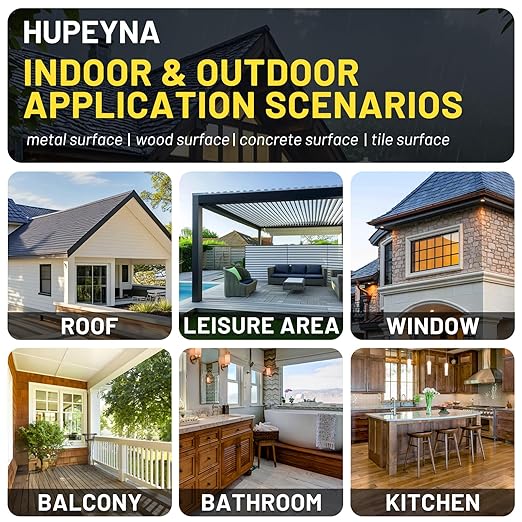 Invisible Waterproof Agent, 1.32 Gal Hupeyna Waterproof Sealant, Waterproofing Glue, Anti-Leakage Repairing Transparent Water Proof Coating Agent, Indoor and Outdoor Coating Liquid Rubber Sealant