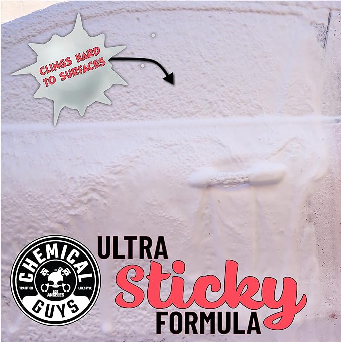 Chemical Guys CWS215 Sticky Snowball Ultra Snow Foam Car Wash Soap (Works with Foam Cannons, Foam Guns or Bucket Washes) for Cars, Trucks, Motorcycles, RVs & More 128 fl oz (1 Gallon) Cherry Scent