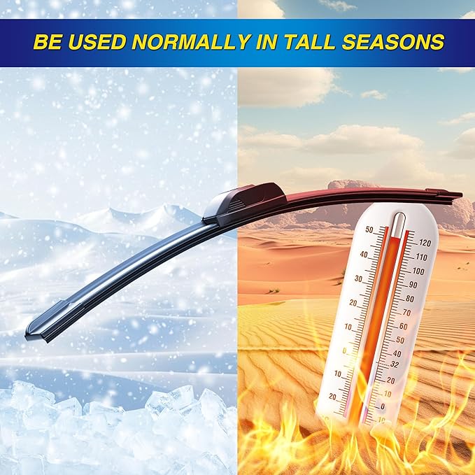 5 PLUS® Silicone Windshield Wiper Blades Replacement for 2022-2014 JEEP Cherokee Wiper Blades(Set of 3),Automotive Replacement Windshield Wiper Blades With silicone Water Repellency-26"/18"/14"