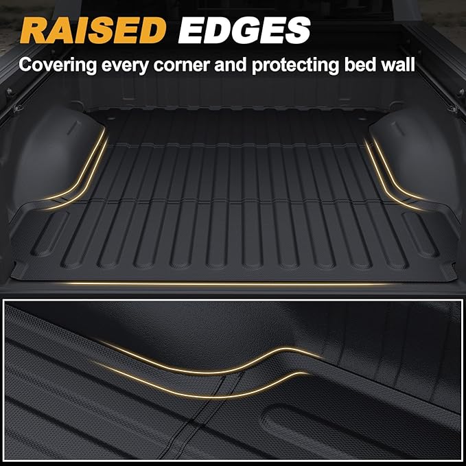 Bed Mat for Dodge Ram 1500/1500 RHO 2019-2026 & Ram 1500 Classic 2019-2024 Short Bed, All Weather Truck Bed Liner for 1500 Accessories, 5.7FT 67.4'' TPE Cargo Liner Truck Mat (Not for RamBox)