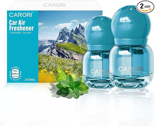 Car Air Freshener Vent Clip, Car Fresheners Long Lasting Scent (13ml x 2 Pack), Up to 180 Days, Air Freshener Deodorizer Odor Eliminator for Auto - Fresh Perfume