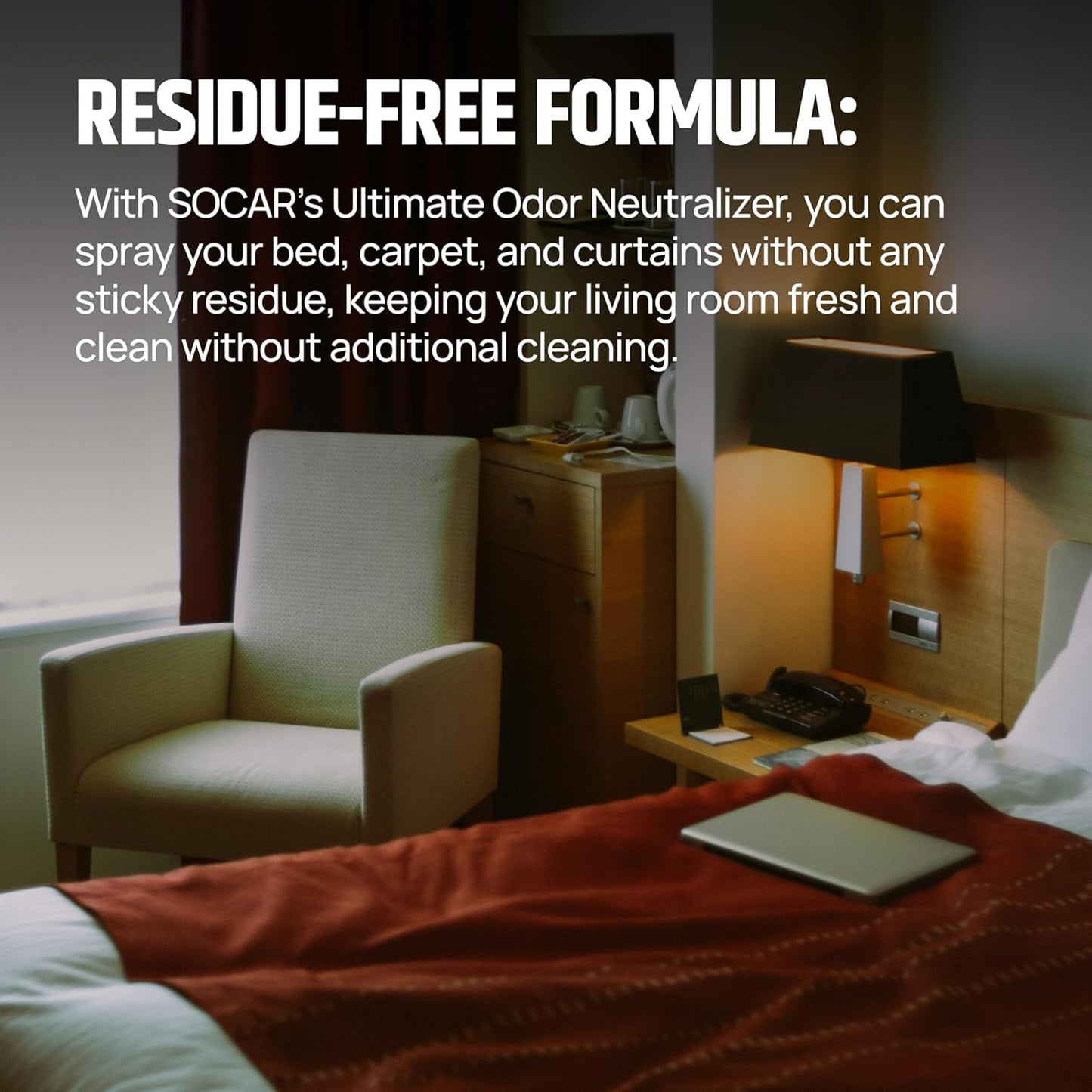 SOCAR - Odor Neutralizer 128oz Liquid REFILL - Odor Eliminator for Home, Office, Gym, Car. Eliminates Odors from Pets, Cooking, Sports Gear, Urine, Vomit & Unwanted, Strong Odors