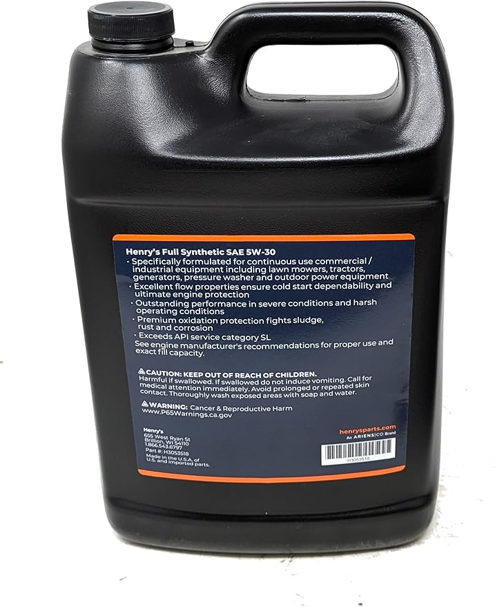 Henry's H3053518 SAE 5W-30 Full Synthetic Engine Oil Gallon and Fuel Treatment