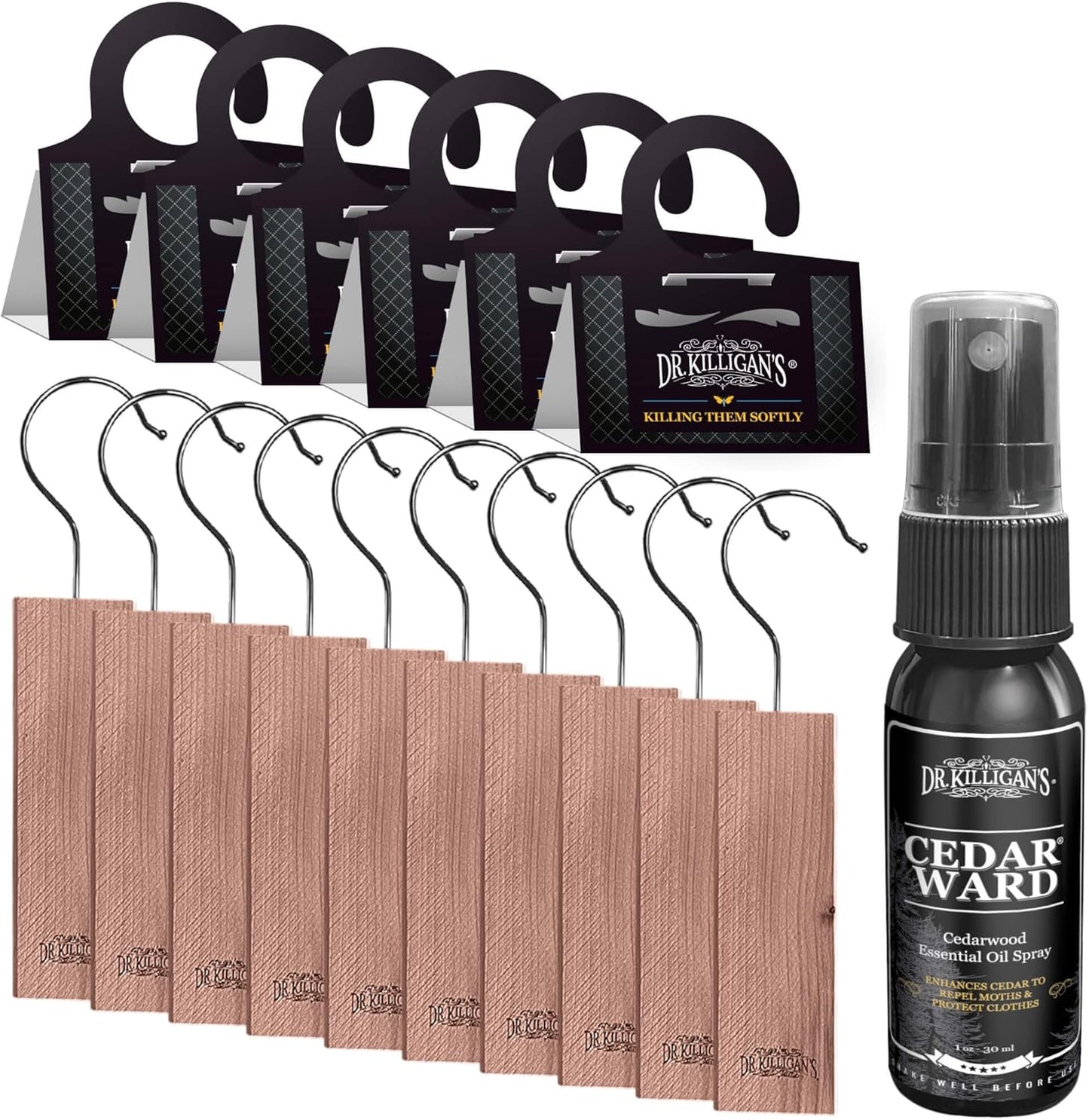 Dr. Killigan’s Moth Traps & Cedar Planks - Clothes Protection Combo – for Preventing and Eliminating Clothing Moths in Closets, Drawers & Storage