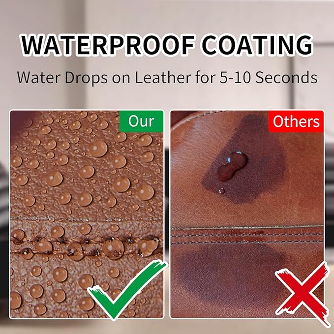 Leather Recoloring Balm,8.5oz Leather Color Restorer,Light Brown Leather Repair kit for Furniture and Car Interior,Leather Couch Scratch Repair,Leather Dye Paint for Faded,Cracked and Damaged Leather