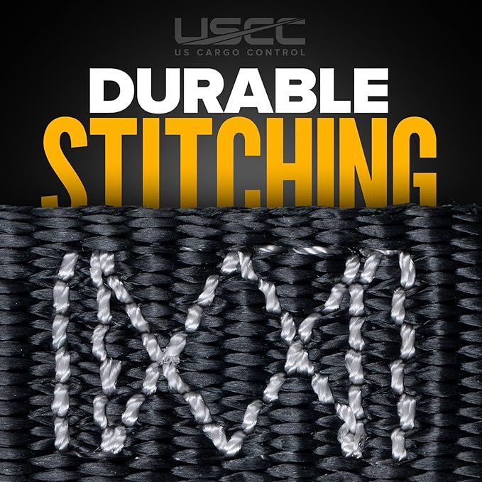 US Cargo Control Endless Ratchet Straps 1" X 15' (4-Pack), 3,300 LBS Break Strength, Stainless Steel Tie Downs, Marine Tie Down Straps for Boats, ATVs, Trees, Camping, Snow, Saltwater Applications