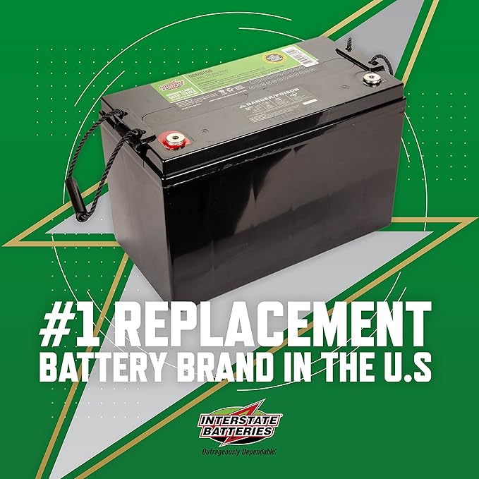Interstate Batteries 12V 110 AH SLA/AGM Deep Cycle Battery for Solar, Wind, and RV Applications - Insert Terminals (DCM0100)