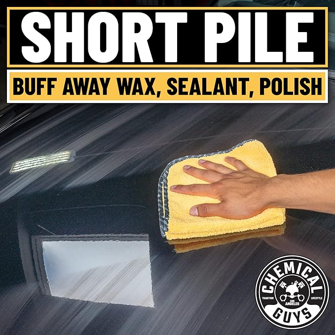 Chemical Guys Professional Grade Premium Microfiber Towels, Gold, 16 Inch x 16 Inch, Pack of 12 - Safe for Car Wash, Detailing, Waxing, Polishing, Home Cleaning, Pet Drying, Boats, and Motorcycles