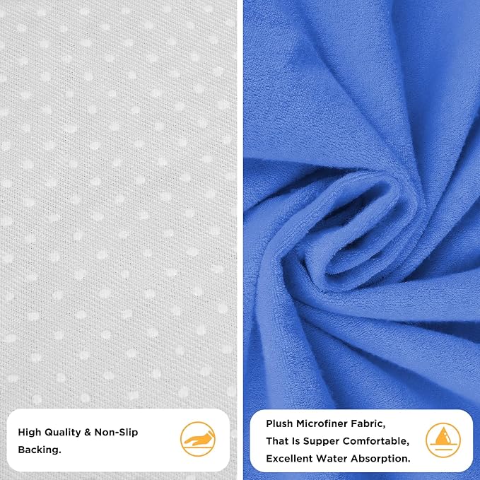 Waterproof Seat Cover Towel, 2PCS Premium Sweat Carseat Protector, Perfect for Universal Anti-Slip Car Truck SUV Seat, Great for Surfing Yoga Gym Workout, Royal Blue