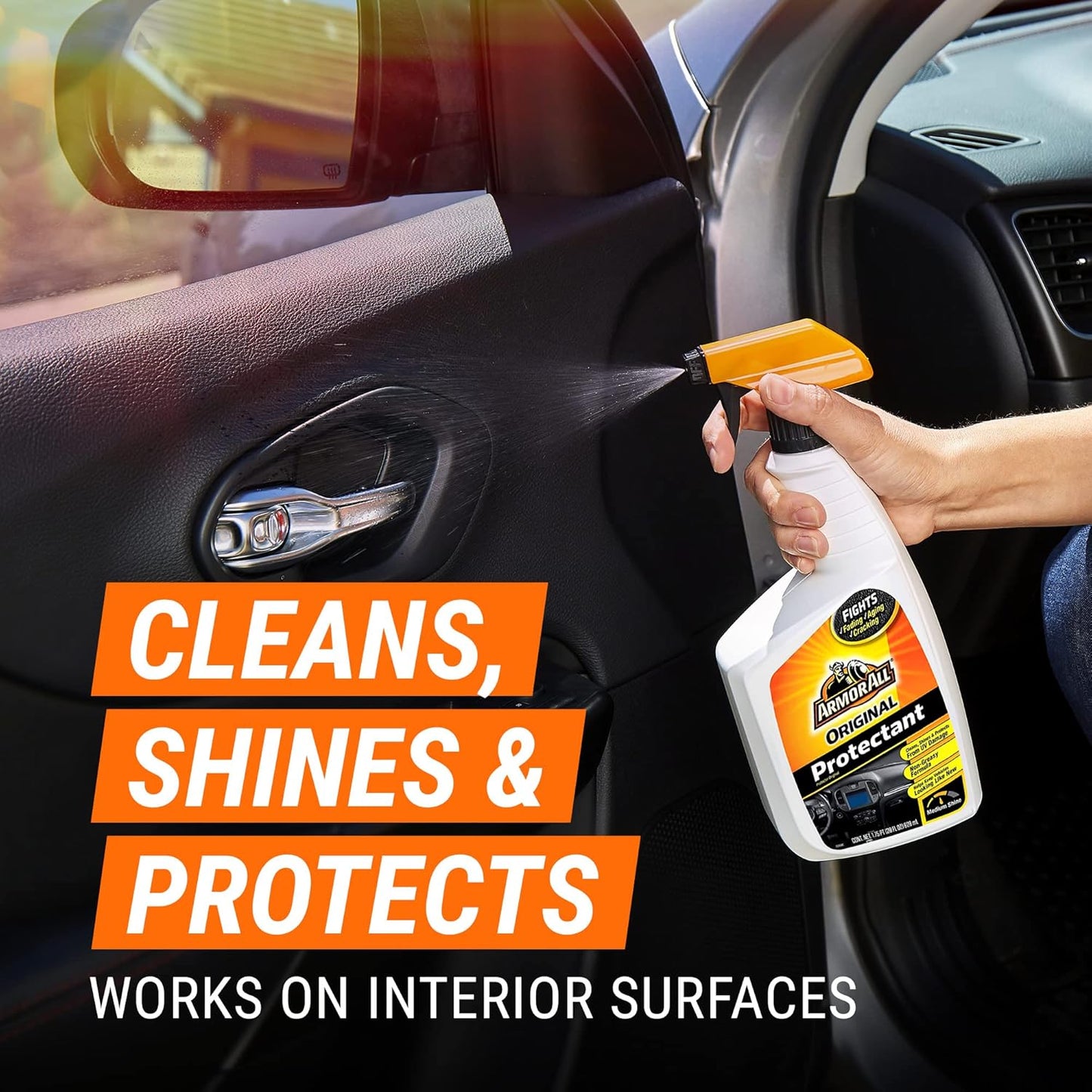 Armor All Original Protectant Spray, Car Interior Cleaner with UV Protection to Fight Cracking & Fading, 8 Oz (1 Pack)