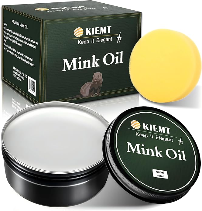 Premium Mink Oil Leather Conditioner & Cleaner - All-in-One Leather Care Kit for Boots, Shoes, Sofas, and More!