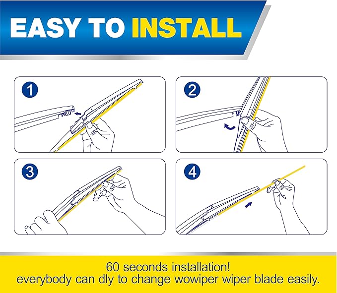 5 PLUS® Silicone Windshield Wiper Blades Replacement for 2022-2014 JEEP Cherokee Wiper Blades(Set of 3),Automotive Replacement Windshield Wiper Blades With silicone Water Repellency-26"/18"/14"