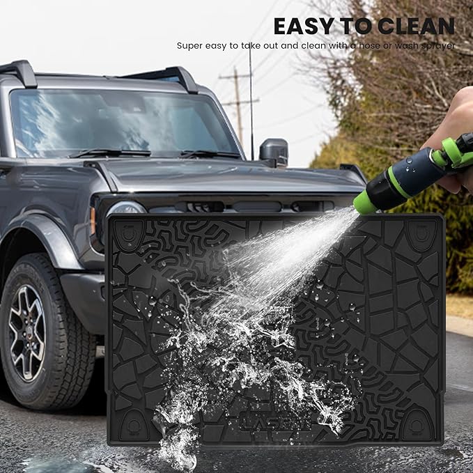 LASFIT Cargo Liner for Ford Bronco 4-Door 2025 2024 2023 2022 2021(Fit for 4-Door Only, Not Fit Sport) All Weather Custom Fit TPE Car Floor Liner, Cargo Area Protector, 1pc Black