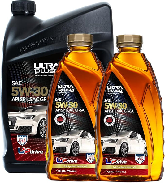 ULTRA 1PLUS SAE 5W-30 Full Synthetic Motor Oil API SP ILSAC GF-6A - 5W30 motor oil, 6 Quarts
