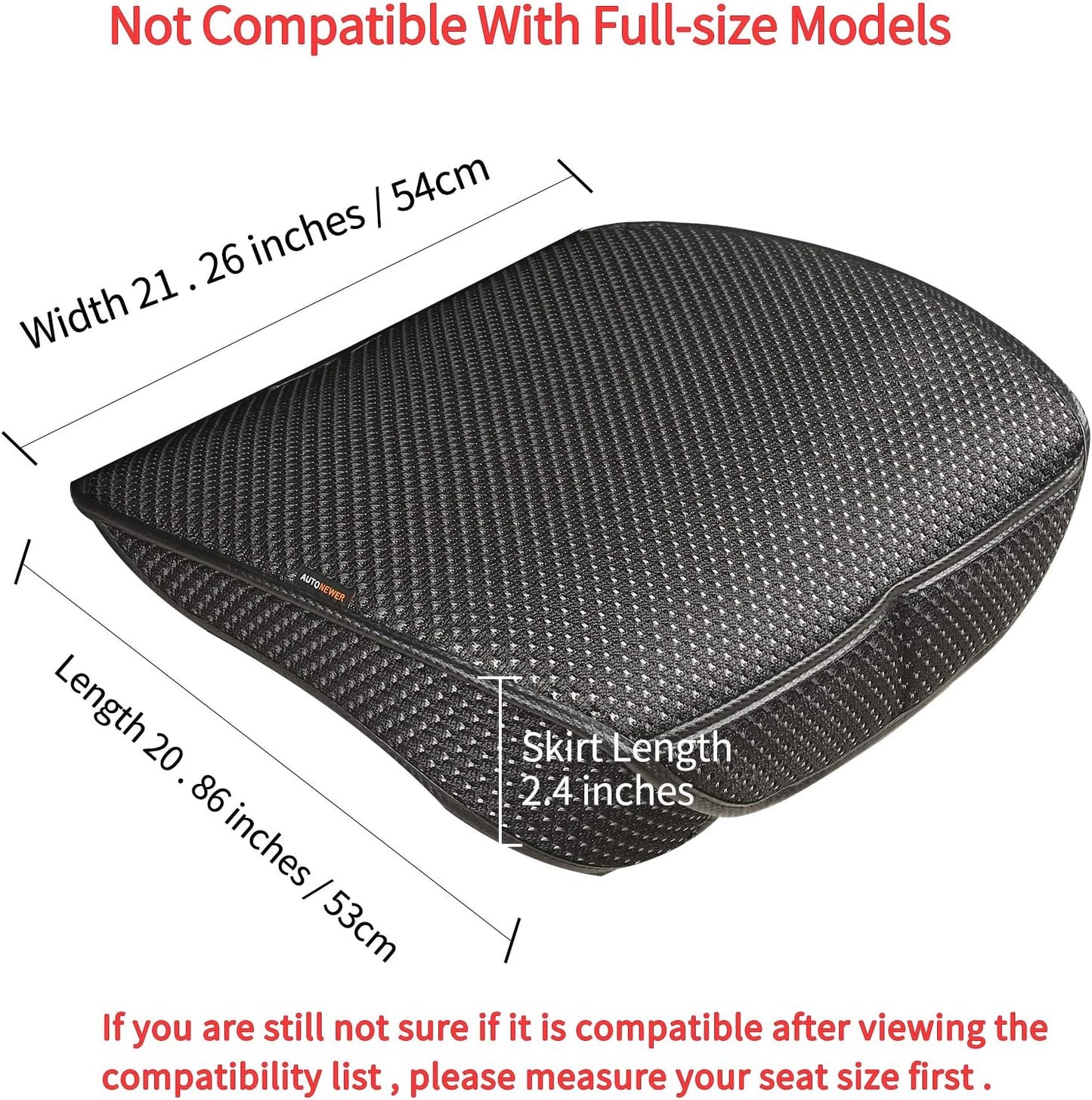 Auto Newer Breathable Universal Four Seasons Car Seat Covers, Luxury Car Seat Cushion,Protectors for Front Seat Bottoms,Compatible with 95% Vehicles(Black,1PCS)