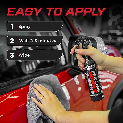 Graphene Ceramic Coating for Cars | Next Gen Car Wax Spray | Protect Paint Work with Highly Concentrated Hydrophobic Ceramic Detail Top Coat for Motorbikes, Trucks and Boats