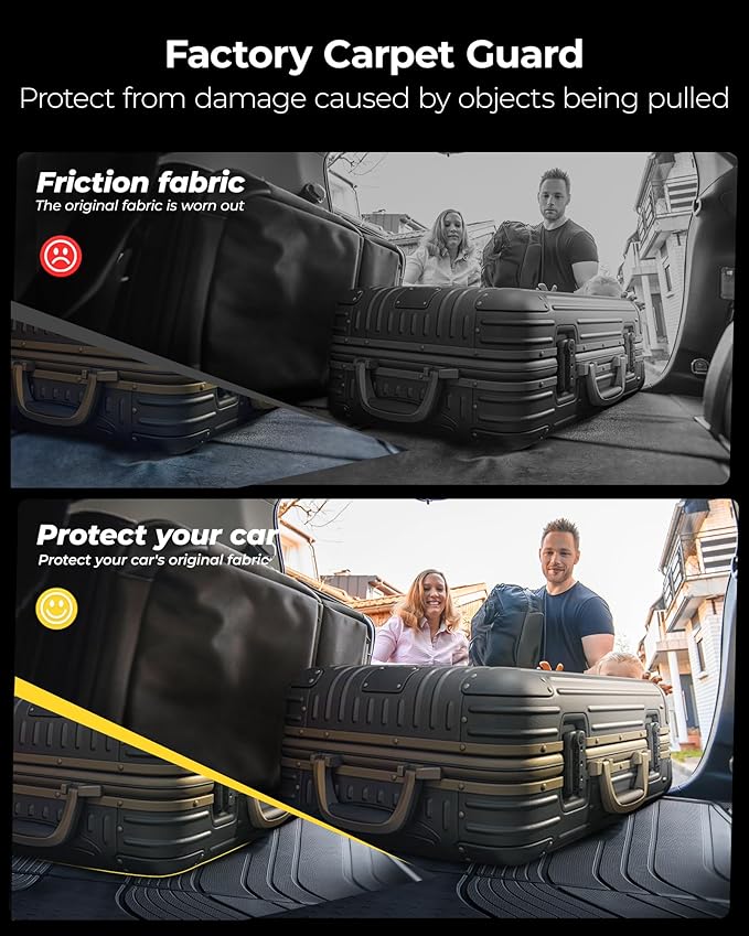 3W Cargo Mat Fit for Jeep Wrangler JL with SUBWOOFER 2018-2024 2025 All Weather Custom Fit Trunk Liner for JL Unlimited 4-Door Sahara Willys Rubicon(Non JK or 4XE) Black