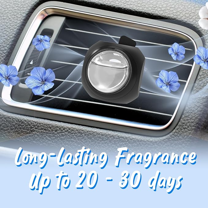 Car Air Freshener Vent Clips, 8 Pack, Provides Long-Lasting Scent, Up to 240 Days (Linen)