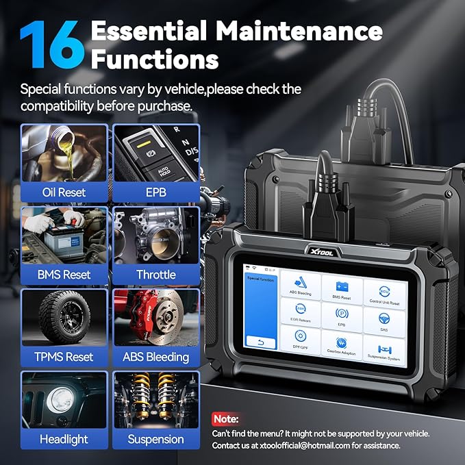 XTOOL D5S OBD2 Scanner - 2025 Code Reader for Cars & Trucks with 16 Resets, Crank Sensor Relearn, Throttle Relearn, EPB, FCA AutoAuth, CAN FD for GM, Engine ABS SRS Transmission Car Diagnostic Tool