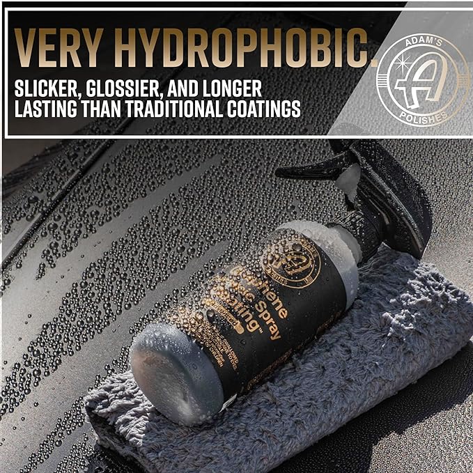 Adam's Advanced Graphene Ceramic Spray Coating Kit - 18+ Months Sprayable Graphene Oxide Ceramic Coating for Cars, Boats, RV's & Motorcycle - Adds Extreme Gloss, Depth, Shine & Protection