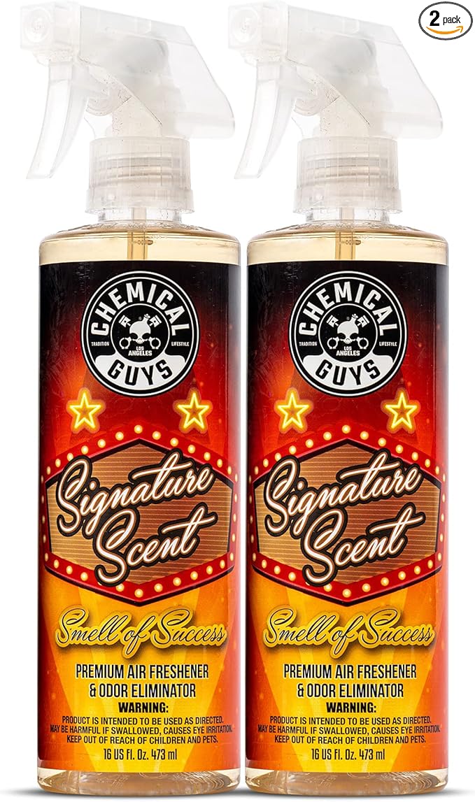 Chemical Guys AIR_069_1602 Signature Scent Premium Air Freshener and Odor Eliminator, Long-Lasting Scent, Great for Cars, Trucks, SUVs, RVs & More, 16 oz (2 Pack)