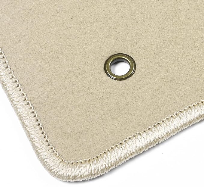 IKON MOTORSPORTS, Floor Mats Compatible with 2008-2015 Chevrolet Cruze, 2016 Cruze Limited, Factory Fitment Beige Nylon Front & Rear Car Floor Mat Liner Carpets Replacement 4PCS