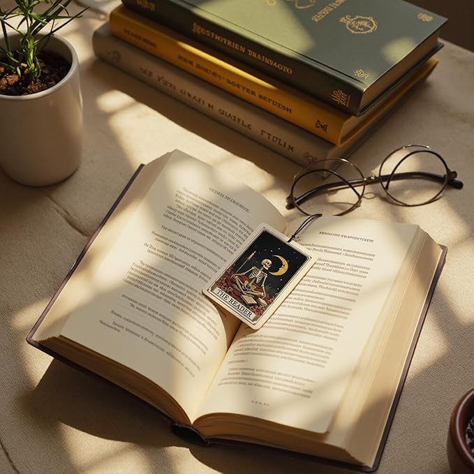 Witchy Gothic Car Air Freshener 4 Pcs, Vintage Boho the Moon Sun Star Reader Tarot Card Hanging Air Freshener for Closet Drawer Books, Goth Skull Skeleton Car Accessories Mirror Decor for Women