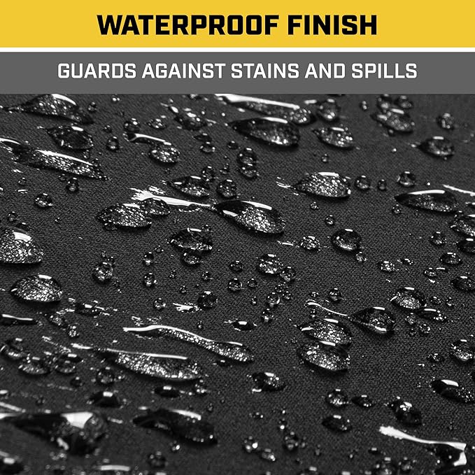 Cat Flexfit™ Black Rear Seat Cover for Car, SUV, & Truck - Durable Canvas Material Back Car Seat Covers 60/40 Split Bench Protector - Back Seats Cover & Rear Bench Protector Interior Accessories