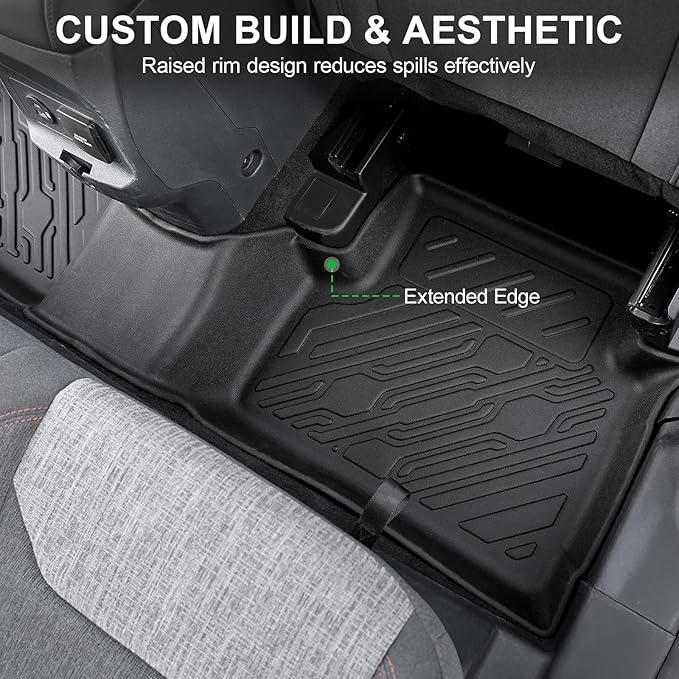Floor Mats for 2022-2026 Ford Maverick (Only Gasoline Models), TPE All Weather Protection Interior Car Floor Liners Door Sill Guards for 2025 Maverick Gasoline Accessories