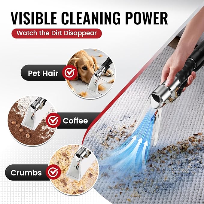 Extractor Attachment Kit for Shop Vac, Rip Clean Extractor Kit with Wand Hose Adapter Fit Carpet Sofa Car Cleaning for Home and Auto