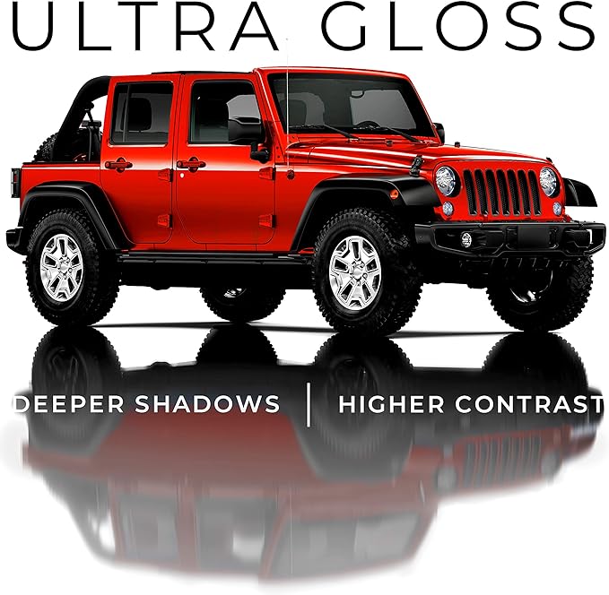 VViViD+ Ultra Gloss Racing Red Vinyl Car Wrap Premium Paint Replacement Film Roll with Nano Air Release Technology, Stretchable Protective Cap Liner, Self Adhesive (25ft x 5ft)