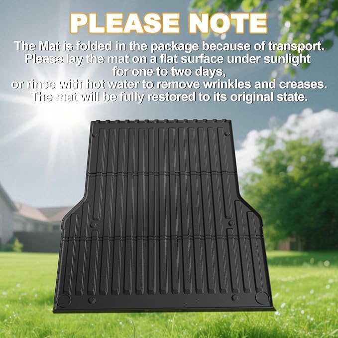 Bed Mat for Toyota Tacoma 2005-2023, All Weather Truck Bed Liner for 2023 Toyota Tacoma Accessories, 5FT TPE Cargo Liner Truck Mat