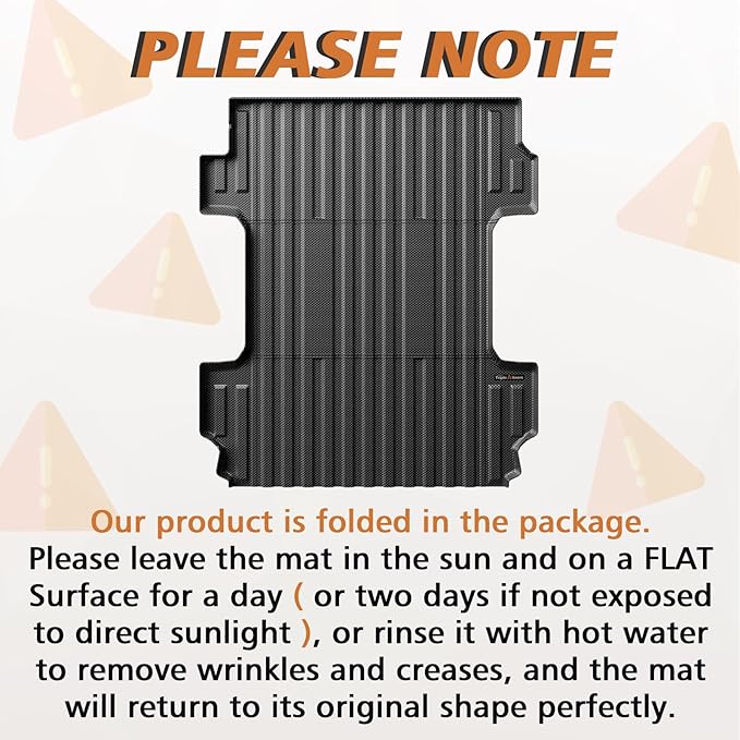 TripleAliners Truck Bed Mat Compatible with 2020-2025 2026 Chevy Silverado/GMC Sierra 2500 3500HD Accessories 6.8FT Liner All-Weather Protection TPE Heavy Duty Bed Mat(No for Factory 5th Wheel System)