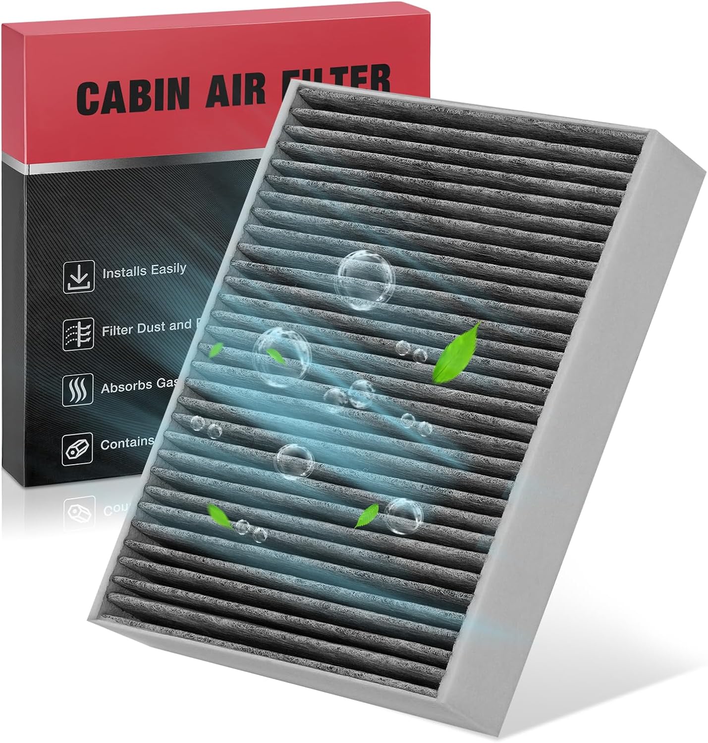 BDFHYK Cabin Air Filter with Activated Carbon Compatible with BMW 230i, 228i, 320i, 328d, 330i, 340i, 335i, 428i, 430i, 440i, 330i xDrive, 440i xDrive, 430i Gran Coupe, M2, M3, M3, M4, ActiveHybrid 3