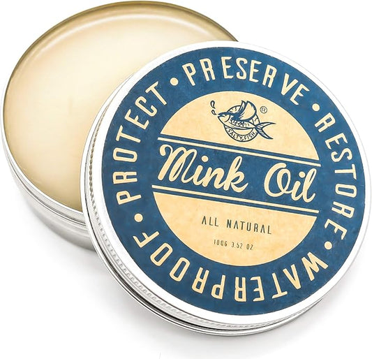 SALTY FISH Mink Oil for Leather Boots, Leather Conditioner Cleaner Waterproof Soften and Restore