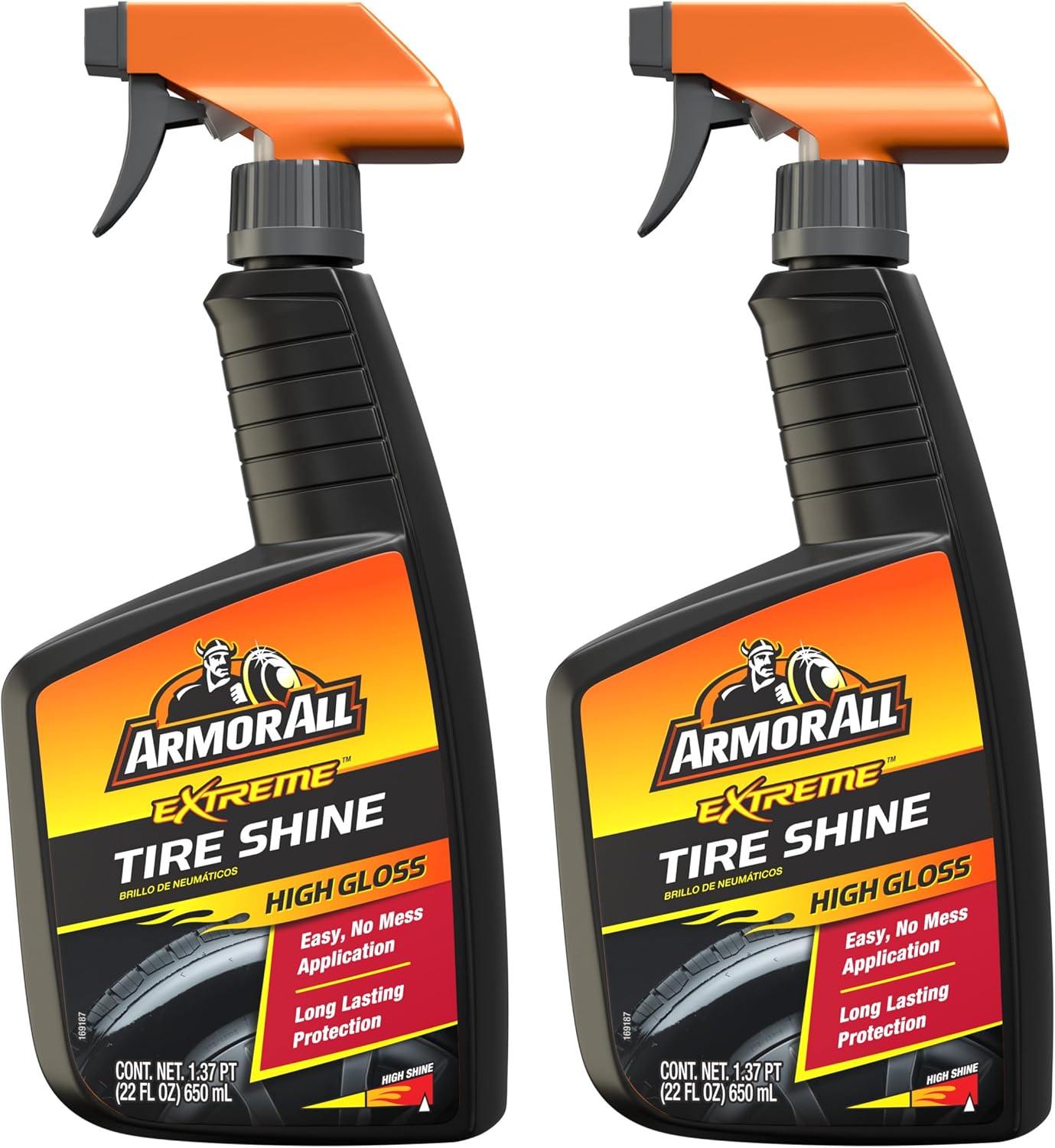 Armor All Car Tire Shine, One-Step Tire Shine Spray for Precise, Even Shine and Minimal Overspray - 2 Count