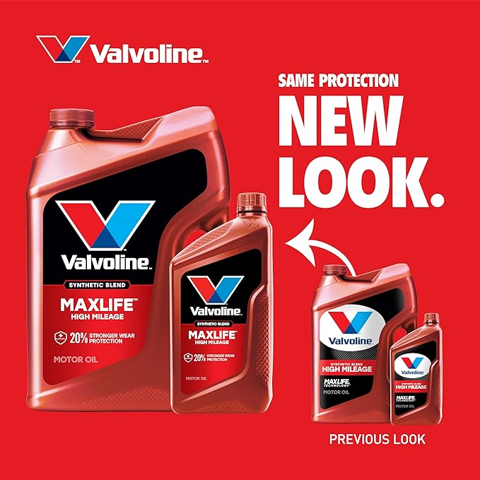 Valvoline High Mileage with MaxLife Technology 5W-20 Synthetic Blend Motor Oil 5 Quart (Pack of 3)