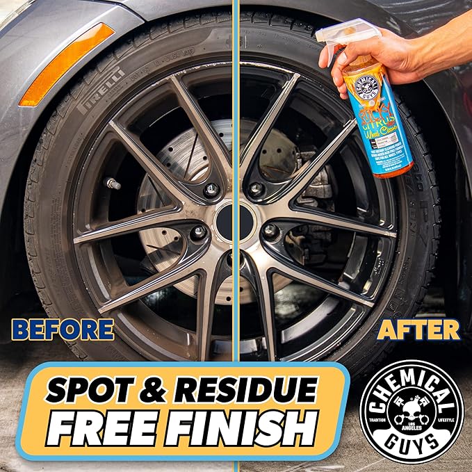 Chemical Guys CLD105 Sticky Citrus Wheel Cleaner Gel, (Safe For All Wheel Types) Works on Cars, Trucks, SUVs, Motorcycles, RVs & More, 128 fl oz, (1 Gallon)