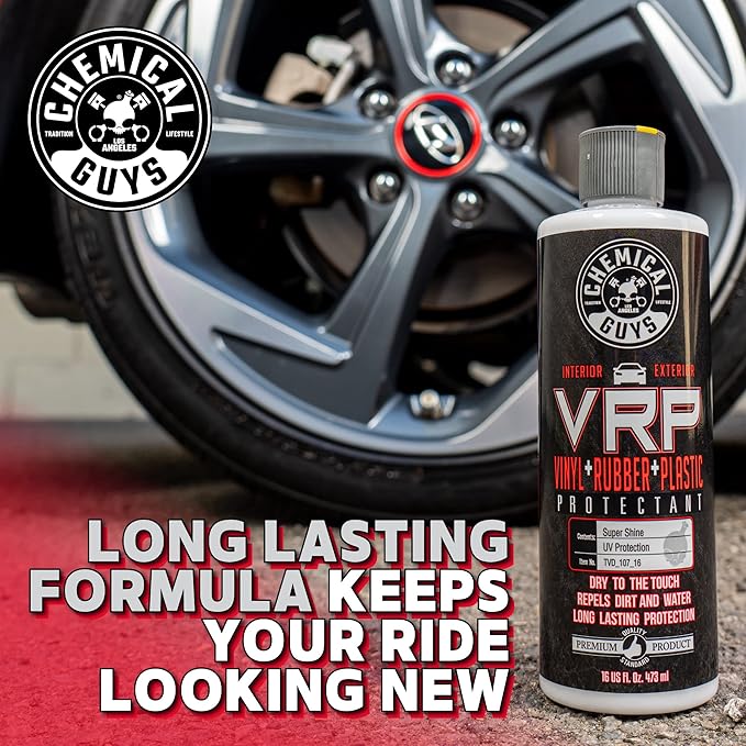 Chemical Guys VRP Vinyl Rubber and Plastic Dressing – Non Greasy Dry to the Touch Protectant for Tires, Trim and Bumpers – Restores Shine and Protection for Cars, Trucks, SUVs and RVs, 128 oz