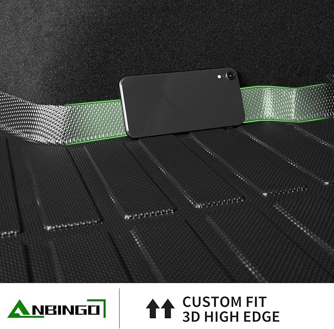 ANBINGO®-Floor Mats & Cargo Liner for Jeep Cherokee 2014-2023 (Not Fit Grand Cherokee) 2Row Floor Mat & Trunk Mats All Weather Rubber Mats Liner Accessories Black