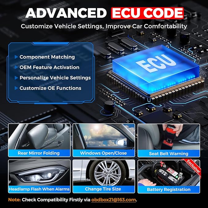 LAUNCH Creader Elite V2.0 for BMW OBD2 Scanner, 2025 Full Systems Bi-Directional Scan Tool, All Reset Services, ECU Code, Battery Registration Tool for BMW Mini RR, Lifetime Free Update, Auto VIN