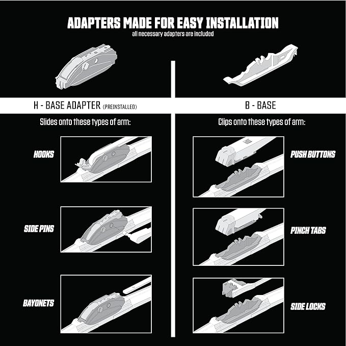 Pennzoil 872 Hybrid Heavy Duty Wiper Blades, 28 Inch & 28 Inch Windshield Wipers (Pack of 2), Automotive Replaceable Wiper Blades Reinforced with a Double Spring Frame for the Toughest Weather