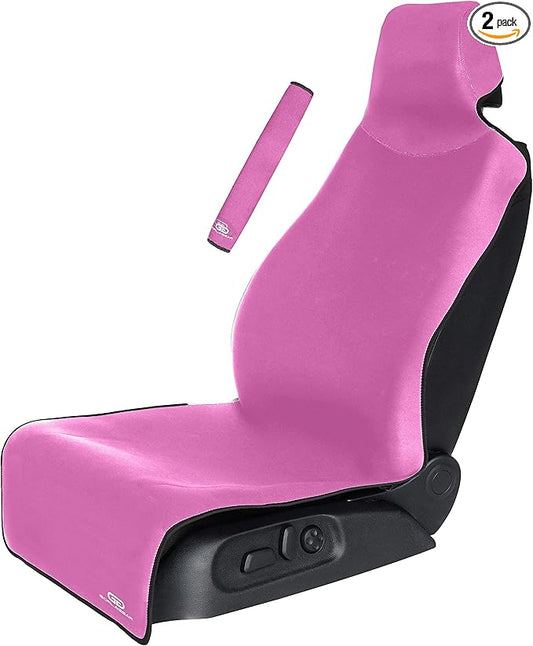 Gorla Gear Pink Premium Universal Fit Waterproof Stain Resistant Car Seat Cover Neoprene Non-Slip Bucket Seat Dog Sweat Proof Protector Save Your Leather Cloth Seats Automotive Van Truck SUV Sedan