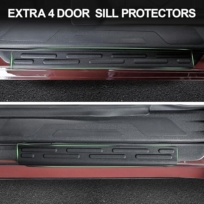 Floor Mats for 2022-2025 2026 Toyota Tundra CrewMax Cab, TPE All Weather Interior Rubber Floor Liners Door Sill Guards for Toyota Tundra SR/SR5/TRD PRO/Limited/Platinum/Castone